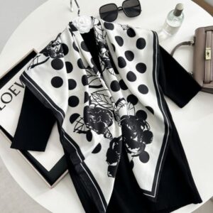 90×90 Silk Scarves for Women – Trendy Prints, Ideal for Daily Outfit Upgrades