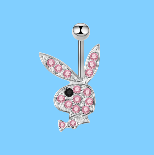 Chic Rabbits Shape Sturdy SS Belly Piercings for Girls Stylish Navel Ornamentation