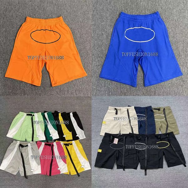 mens y2k star designer stacked baggy Demon Island short wide goth men slim aesthetic coreana cargos shorts Leisure Demon Short Men's ship Print T-shirt Street casual