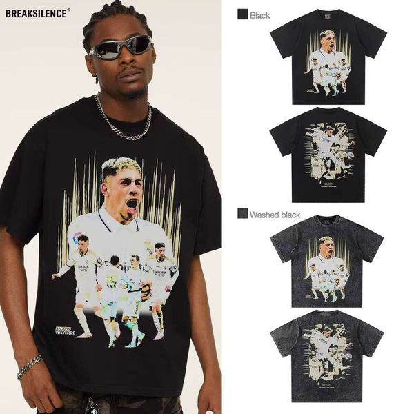 2025 New Bal Wade Football Fashion T-Shirt Heavyweight 100% Cotton Short Sleeve Unisex Direct Print Crossover