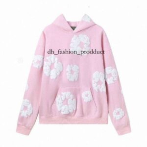 Denim short Hoodie Mens Pullover Designer Kapok Style jacket jeans Sweatshirt Cotton Wreath Hoodie Streetwear Tracksuit Tech Fleece Womens Sportswear 7 625