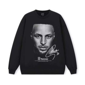 American Cross-Cultural Curry Celebrity Pullover Hoodie Sweater 100% Cotton Heavy Winter Wool T-Shirt 400g Loose Neck