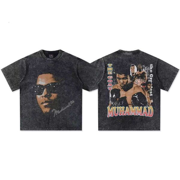 ALI300 2025 Spring/Summer Series Unisex Cotton Short Sleeve Crew Neck Heavy Cross-Border Jacket Knitted T-Shirt