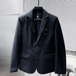 Designer mens suit sports jacket collar punk style business new with logo badge suit college jacket