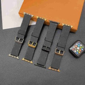 Smart Straps designer Apple Watch Band 38 40 41 42 44 45 49 mm Black emed Wat Strap Wristband For Iwatch 8 7 6 5 4 SE Designer Watchbands 7G9C