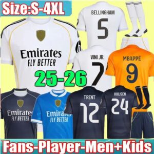 2025 2026 Football Shirts Reals MBAPPE BELLINGHAM VINI JR MadrIdS 25 26 soccer jerseys MODRIC RODRYGO VALVERDE ENDRICK CARVAJAL Men Kids Kit uniforms