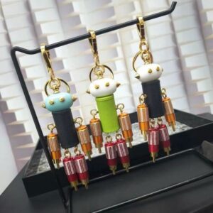 Designer bag charm Robot Keychain Hangings key chain women Lanyards Car ornaments Keychains