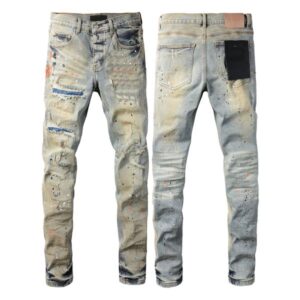 Mens Boys Designer Jeans Fashion Distressed Ripped Bikers Denim cargo For Men and Women Girls Black Pants Top Quality