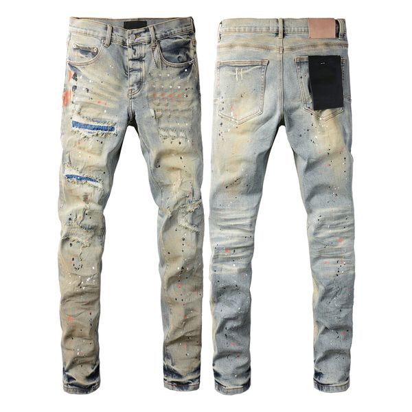 Mens Boys Designer Jeans Fashion Distressed Ripped Bikers Denim cargo For Men and Women Girls Black Pants Top Quality