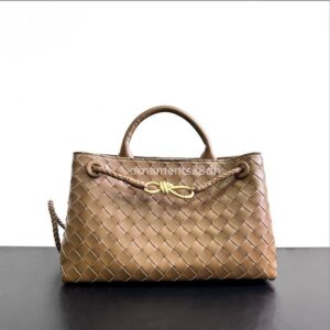 Luxury designe bag andiamo bag handbag tote bag Genuine Leather weave bag bow Buckle purse lady shopping bag Shoulder Crossbody bag drawstring intrecciato beach bag