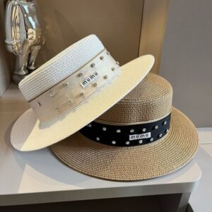 Flat hat Designer women's straw hat Fashion jazz wide-brim hat High quality men's sunscreen