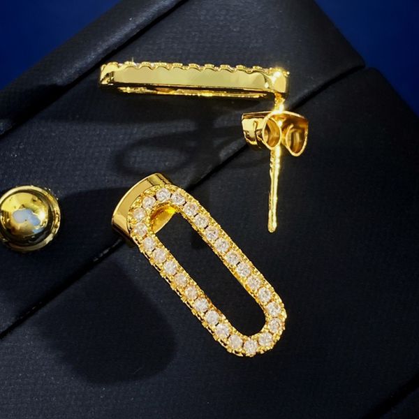 Luxury Big Gold Hoop Earrings For Lady Women Orrous Girls Ear Studs Set Designer Jewelry Earring Valentine'S Day Gift Engagement jewlery designer for women