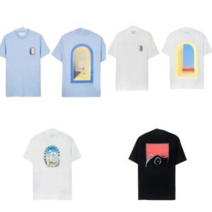 Graphic Letter Print Short Sleeve Tops Cotton Loose T Shirts