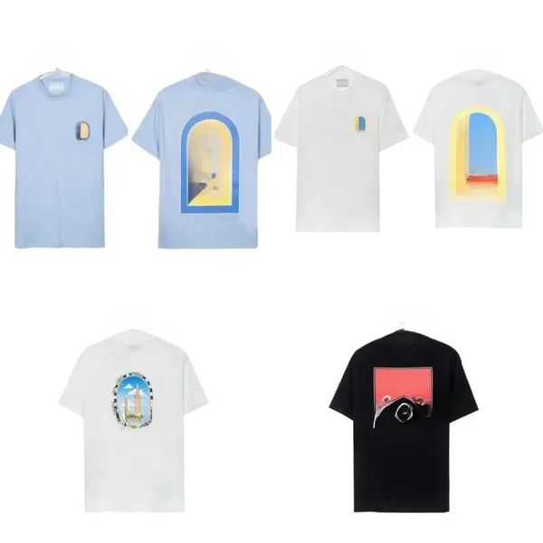 Graphic Letter Print Short Sleeve Tops Cotton Loose T Shirts