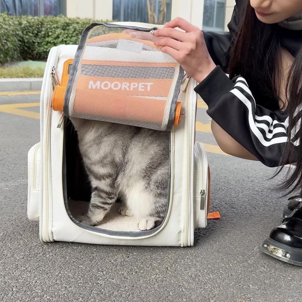 Beni Pet This breathable cat bag comes in multiple colors and is available for portable travel. It features breathable shoulders and a high level of appearance for pets