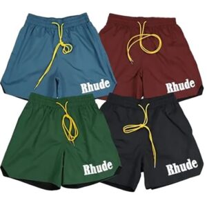 Summer short man swim trunk beach short pantaloncini uomo athletic short luxuryLength Breathable Mesh Sportswear Desi ers Beach Pants breathable rhude short