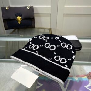 Designer Winter Knitted Beanie Woolen Hat Women Knit Thick Warm Beanies Hats Female Bonnet Beanie Caps