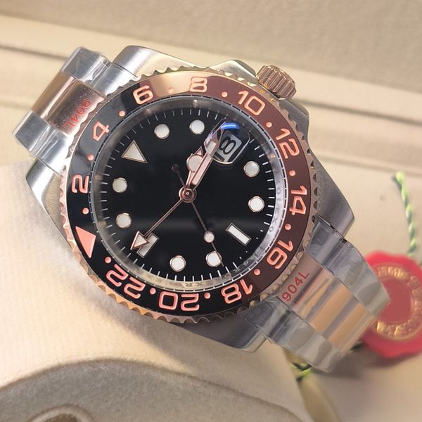 Luxury Mens watch designer 40mm Batman Pepsi Cola watch automatic 904L stainless steel strap Sprite Wristwatch DHgate mirror luminous watch root beer watches AAA