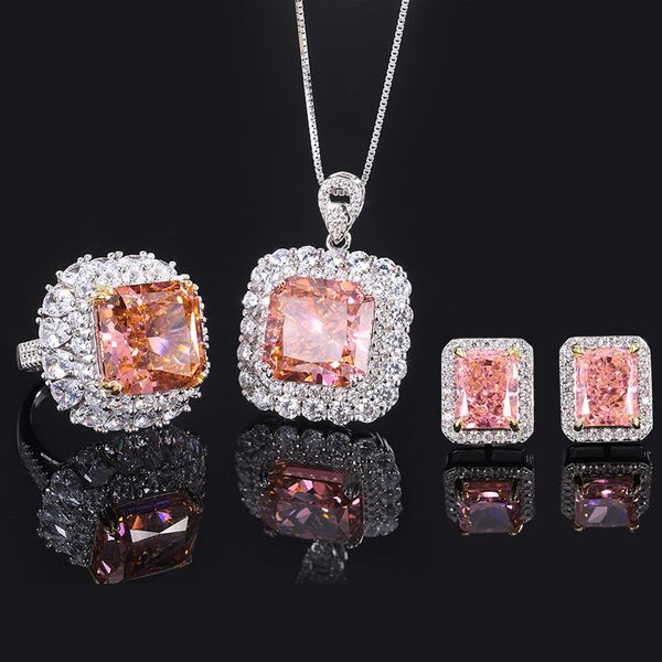 High-Carbon Artificial Gemstone Accessory Trio Exquisite Sparkle of Realistic Synthetic Stones Adorning Your Bridal Outfit