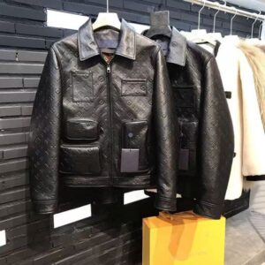 Mens Jacket Leather Cow Coats Boys Fur Windproof Letters Printing Thick Coat Casual Hiphop Top Clothes Womens Jacket Unisex Wholesale