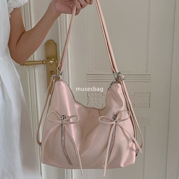 New trendy bow backpack for women fashionable Korean tote bag casual large capacity single shoulder backpack backpack dual-purpose bag