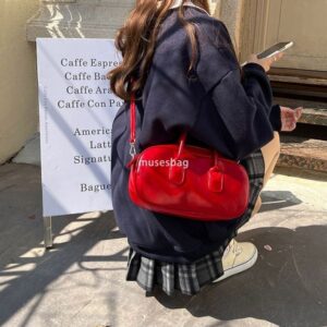 High quality niche design bag for women Korean version Instagram niche minimalist retro versatile portable pea bag for commuting one shoulder crossbody bag