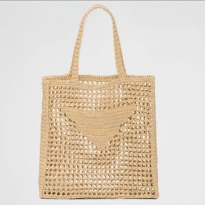 Beach Bag Designer bags Luxury bag Summer Straw Bag Fashion Mesh Hollow Woven tote bag Black Apricot Summer Woven Bag Vacation Travel Bag Large Capacity Shopping Bag