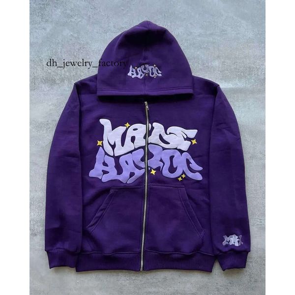 American Retro Celebrity Letter Printed Zippered Hoodie for Men and Women Y2k Spring and Autumn Lazy Fashion Cardigan Jack 9b7