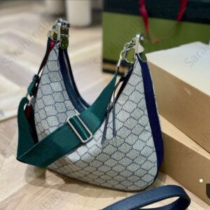 22FW luxury shoulder bags 5A top cross body totes designer womens handbag two-letter print retro croissant bags two sizes ladies wallets