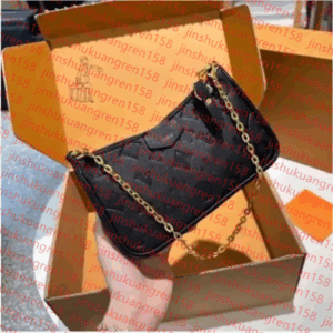 2025 New Top Designer Bag Women Crossbody Shoulder Bags Chain Wallet Strap Purse Embossed Letters Old Flower Handbags Floral Lady Embroidery Half Moon Bag Chain