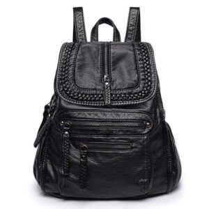Backpack women 2025 new version versatile large capacity internet famous backpack soft leather outdoor leisure book bag