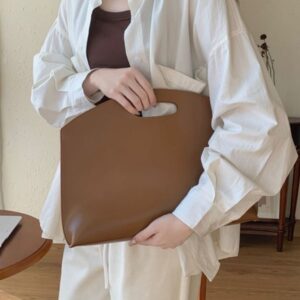 Designer bag niche high-end handbag hand-held office commuting briefcase high-quality and large capacity men's and women's bags