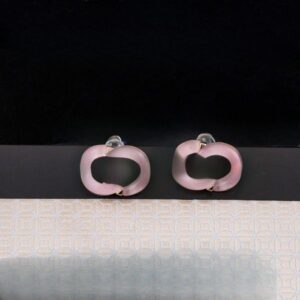 Never Fading Round Designer Womens Ear Stud Earrings Pearl Real Gold Brass Copper Stamp Letter Earring Fashion Elegance Wedding Party Jewelry Accessories F36