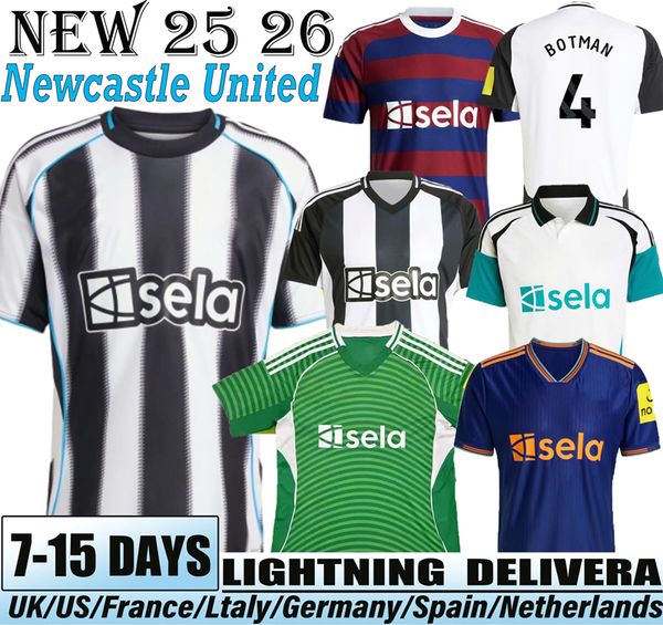 24 25 NUFC Soccer Jerseys Bruno G Isak Gordon Botman Joelinton Tonali Livramento Willock Krafth jersey fans player 2024 football shirt men kit kids equipments 001