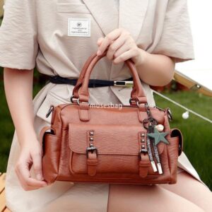New European and American retro simple and elegant women's handbag mother's bag women's fashion large capacity crossbody bag shoulder bag