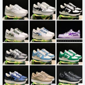 Sneakers BA Designer Casual Shoes Low for Men Sneakers Patent Leather Black White Blue Camouflage Skateboarding jogging Sports Star Trainers