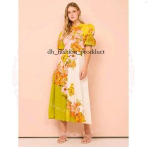 Summer Alemai Shirt Dress For Women Basic Casual Dresses Vestido Mujer Floral Printed Holiday Mini Skirts Designer Trendy Linen Flower Print Lace Up Skirt 22a e2e