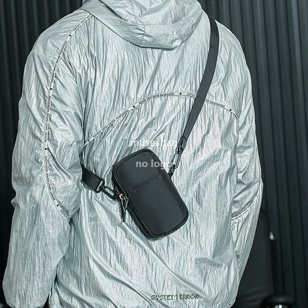 Mobile phone bag Men's bag crossbody bag Men's waist pack crossbody bag Fashion brand shoulder bag Multi-functional mini hanging bag lightweight small bag