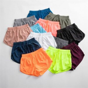 women yoga pants shorts fitness shorts women high waist slim quick dry breathable high elasticity nylon material sports shorts align shorts yoga outfit 27 colors