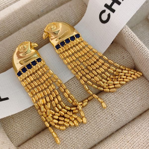 2025 Eagle Head Egyptian Sun God Tassel Vintage 14K Gold Filled Good Beautiful Earrings Studs For Women Handmade Turkish Fine Jewelry