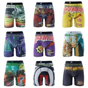 Stylish Men Swimwear Cartoon Pattern Boxer Trunks Quick-Drying S-3XL Polyester Fitness Shorts High-End Beach Pants