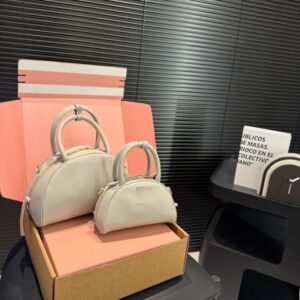 M shell half-moon shaped handbag or crossbody bag with long shoulder strap –M8603