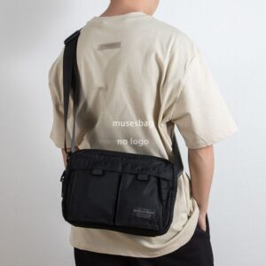 Japanese square cross shoulder bag multi-pocket practical casual messenger bag men's crossbody bag trend commuter bag for men