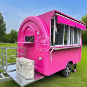 Concession Street Food Cart Mobile Coffee Kiosk Catering Food Trailer Mobile Snack Fast Food Truck With Full Kitchen