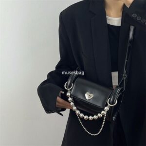 High quality niche design spicy girl lock buckle, love chain cylindrical bag women's new high-end feeling single shoulder crossbody bag trendy travel handbag