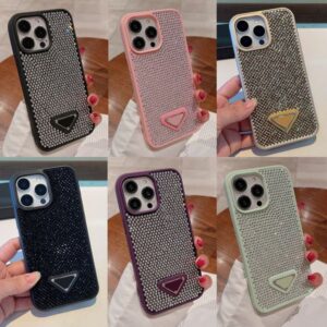 Phone Glitter For iPhone 16 Pro Max 14 13 12 11 15 Plus Phonecase Designer Bg Sparkg Rhie Dia Jewelled Crystal Case dhgate