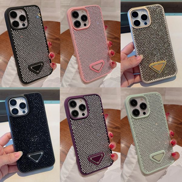Phone Glitter For iPhone 16 Pro Max 14 13 12 11 15 Plus Phonecase Designer Bg Sparkg Rhie Dia Jewelled Crystal Case dhgate