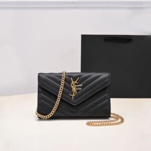 Designer Bag Shoulder Bag Purse Ladies Crossbody Flap Embossed Denim Leather Chain Wallet Classic Black Gold Label Fashion Deluxe Bag High Quality Handbag Envelope