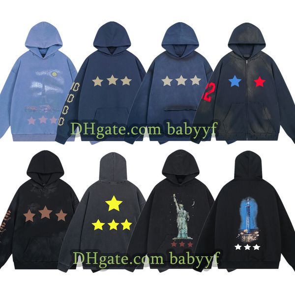 Men hoodie designer hoodie High quality Sweatshirt Premium Hoodie Streetwear Old retro style letters Hole design Men Plus size hoodie Fashion pullover sweater new