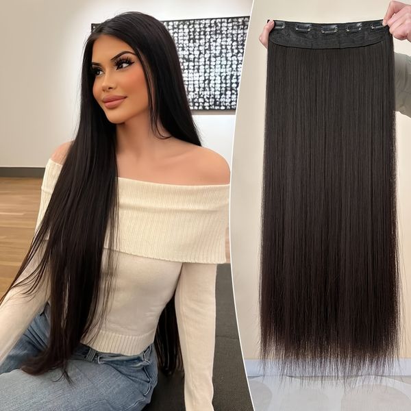 Stylish All-In-One Synthetic Hair Extension Sheet - Perfect for Parties, Holidays (Easter/Halloween/Christmas)